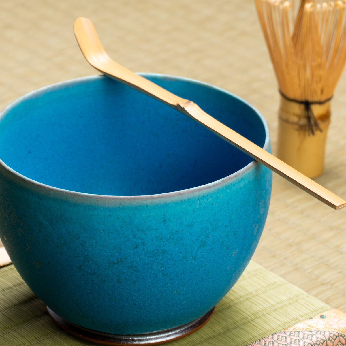 抹茶碗/カフェオレボウル　碧釉　高木竜太 KOTOPOTTER