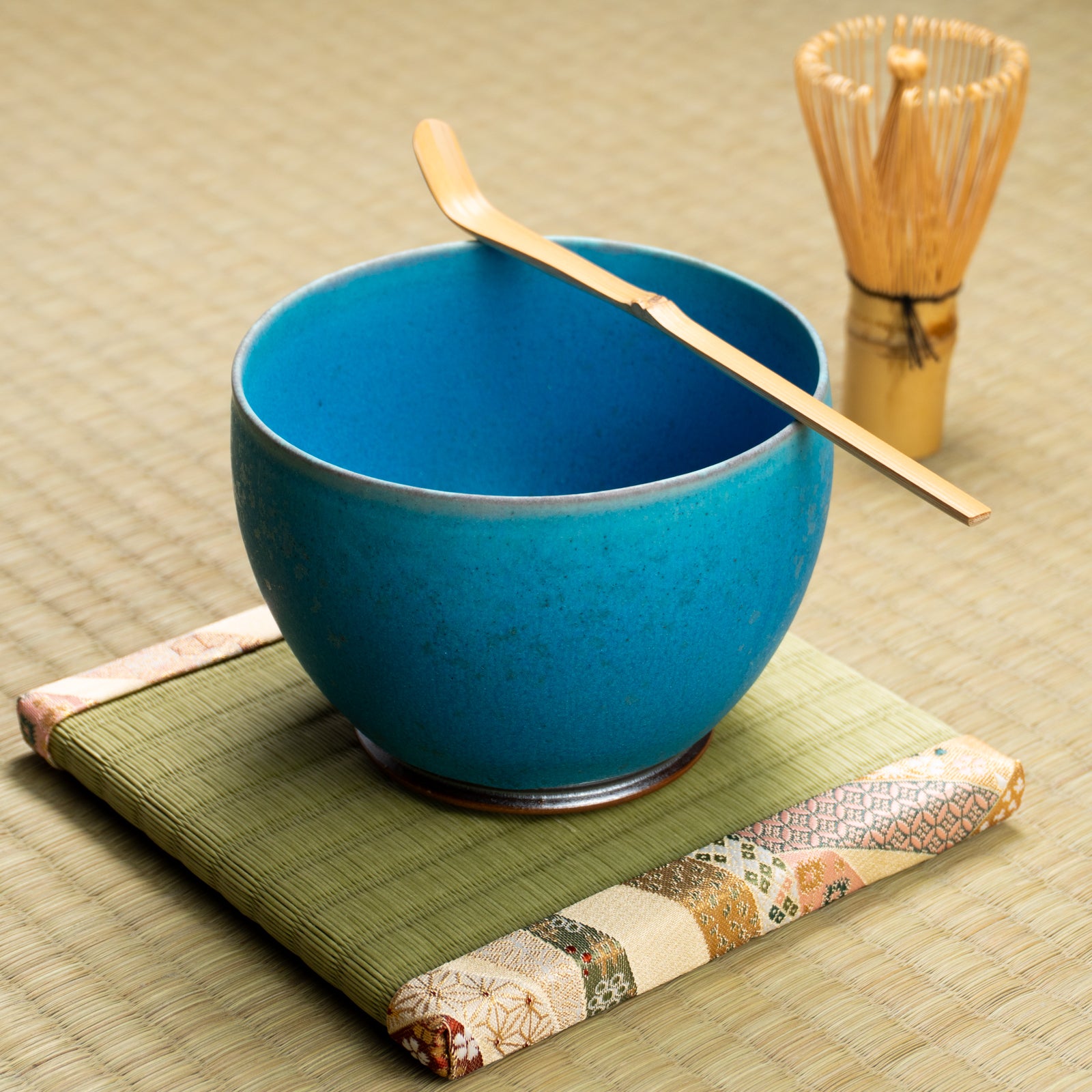 抹茶碗/カフェオレボウル　碧釉　高木竜太 KOTOPOTTER