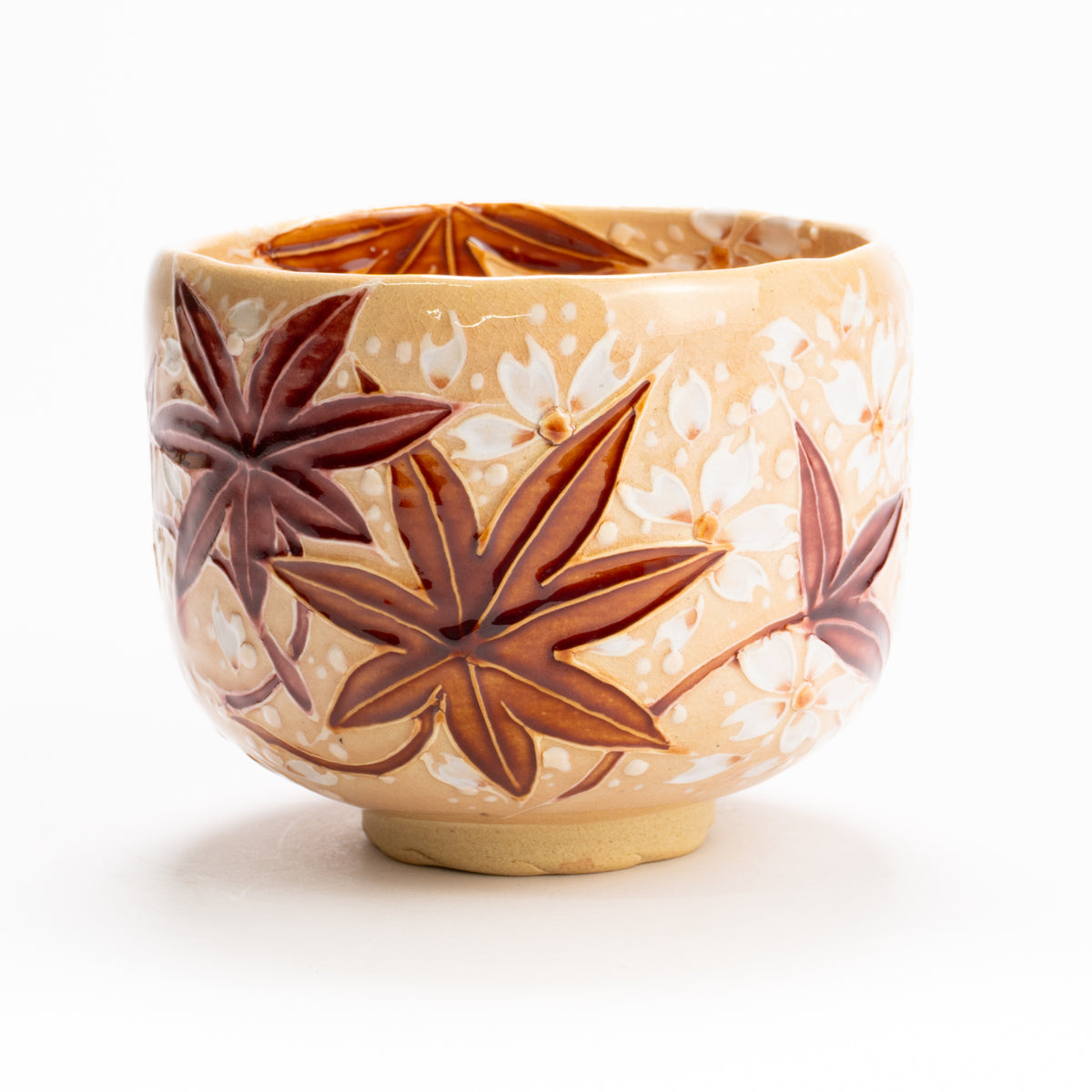 抹茶碗　桃交趾"雲錦"　一如 KOTOPOTTER