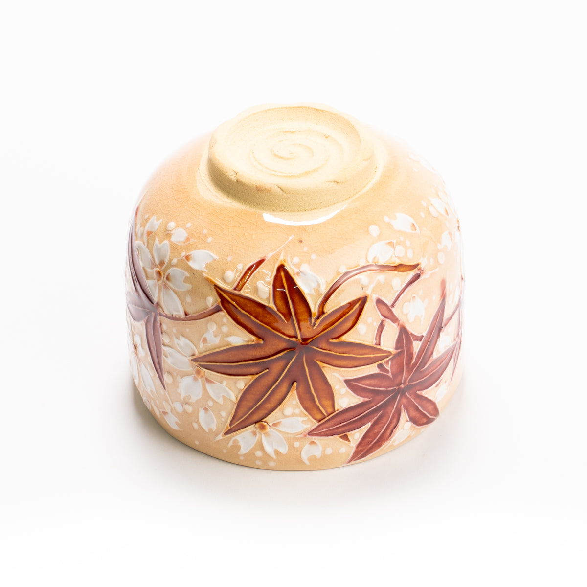 抹茶碗　桃交趾"雲錦"　一如 KOTOPOTTER