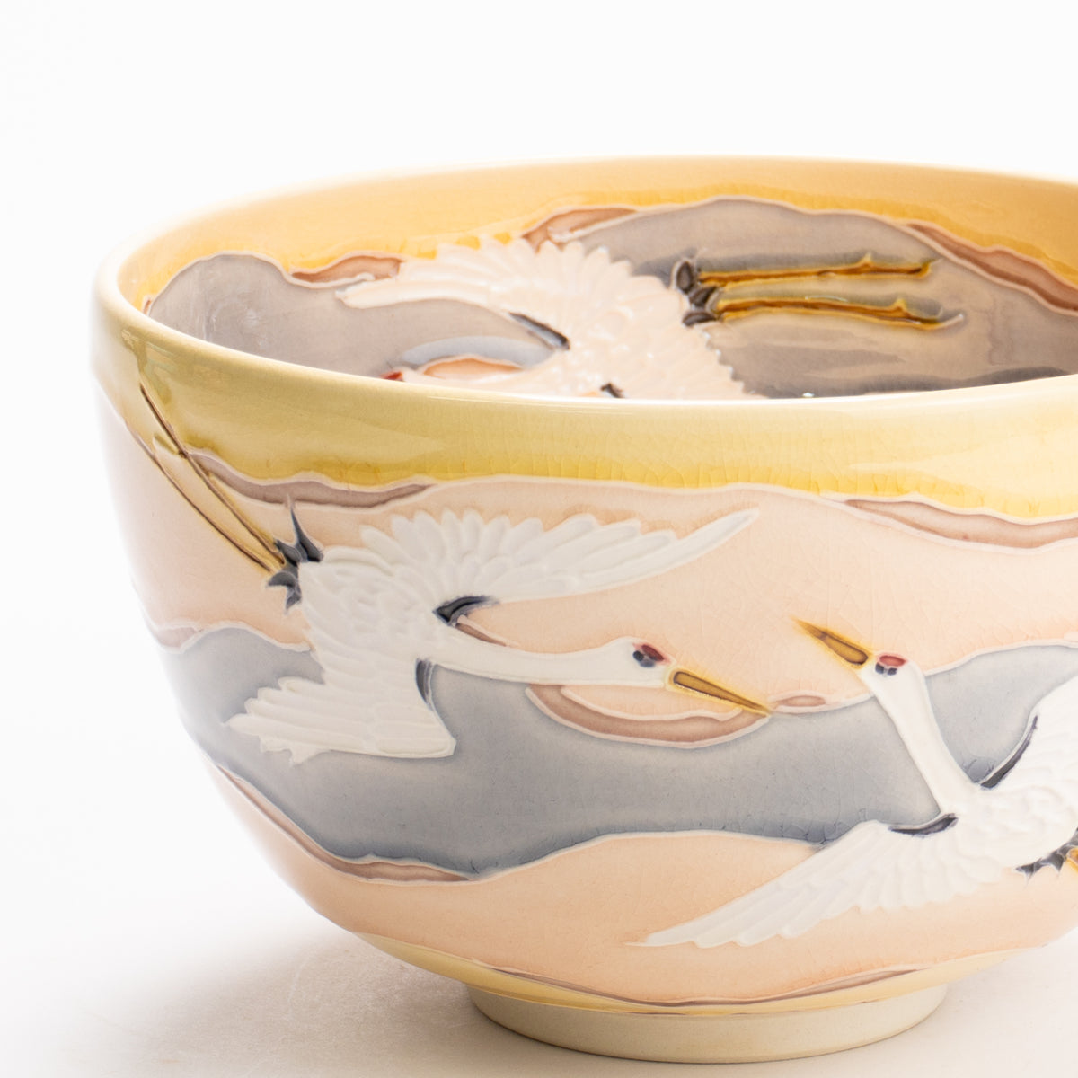 抹茶碗　桃交趾"朝焼け"　一如 KOTOPOTTER