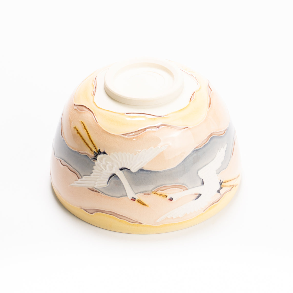 抹茶碗　桃交趾"朝焼け"　一如 KOTOPOTTER