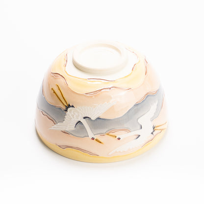 抹茶碗　桃交趾"朝焼け"　一如 KOTOPOTTER