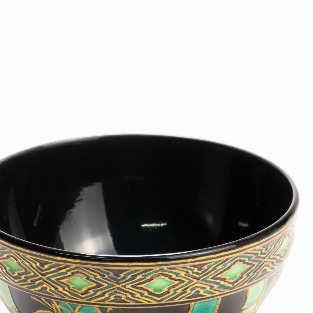 抹茶碗　紫交趾"竹林"　一如 KOTOPOTTER