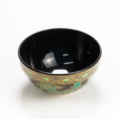 抹茶碗　紫交趾"竹林"　一如 KOTOPOTTER