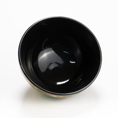 抹茶碗　紫交趾"竹林"　一如 KOTOPOTTER