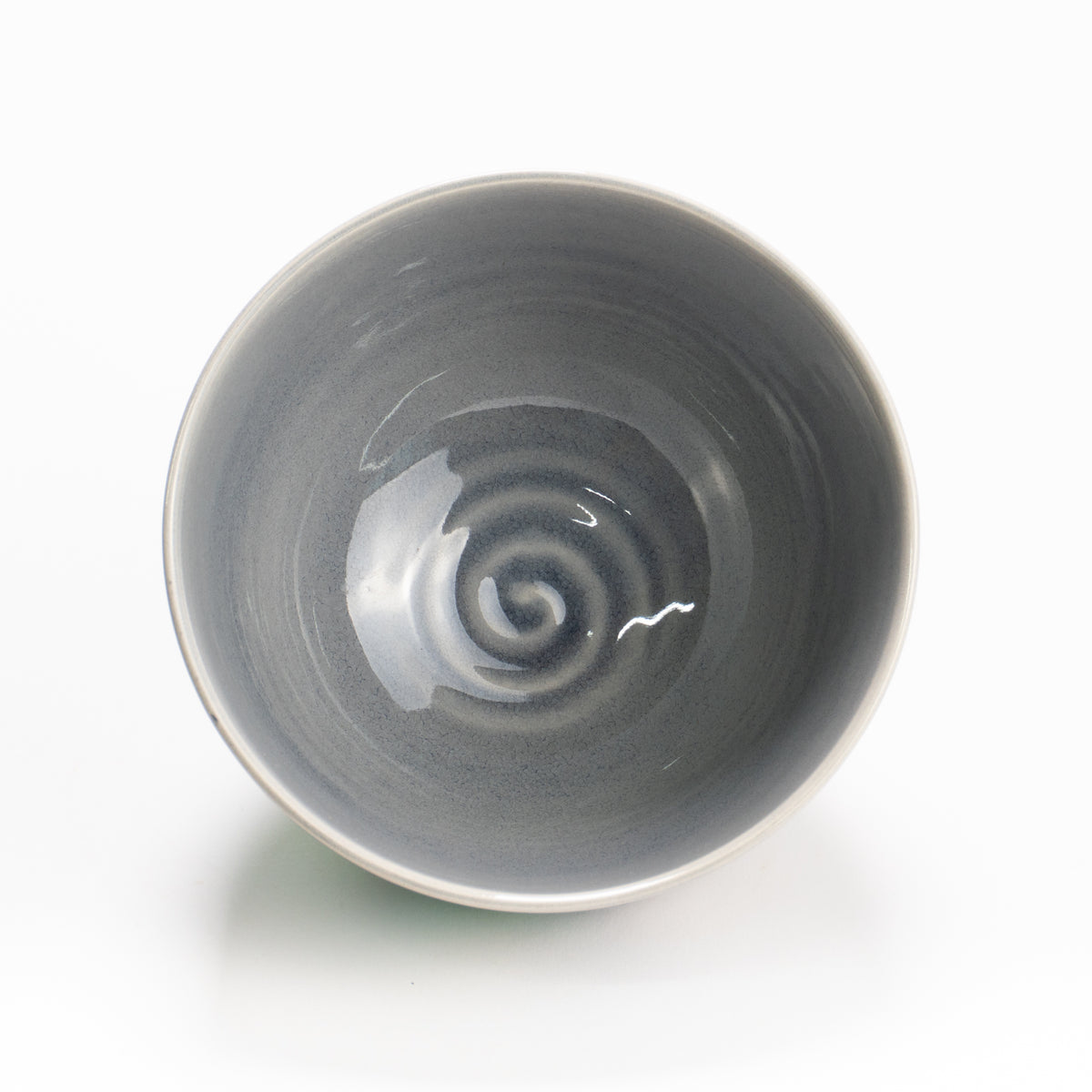 抹茶碗　紫交趾"松皮菱紋 山水図"　一如 KOTOPOTTER