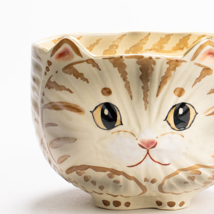抹茶碗　茶虎猫　良二 KOTOPOTTER