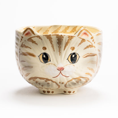 抹茶碗　茶虎猫　良二 KOTOPOTTER