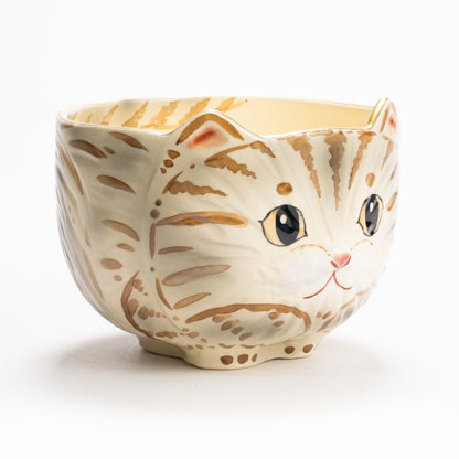 抹茶碗　茶虎猫　良二 KOTOPOTTER