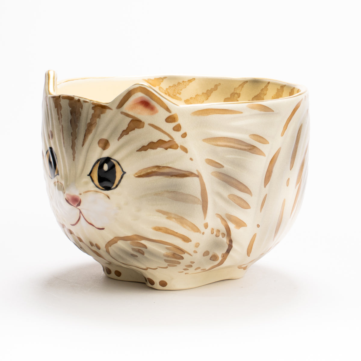 抹茶碗　茶虎猫　良二 KOTOPOTTER