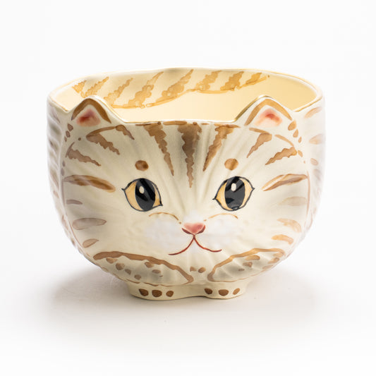 抹茶碗　茶虎猫　良二 KOTOPOTTER