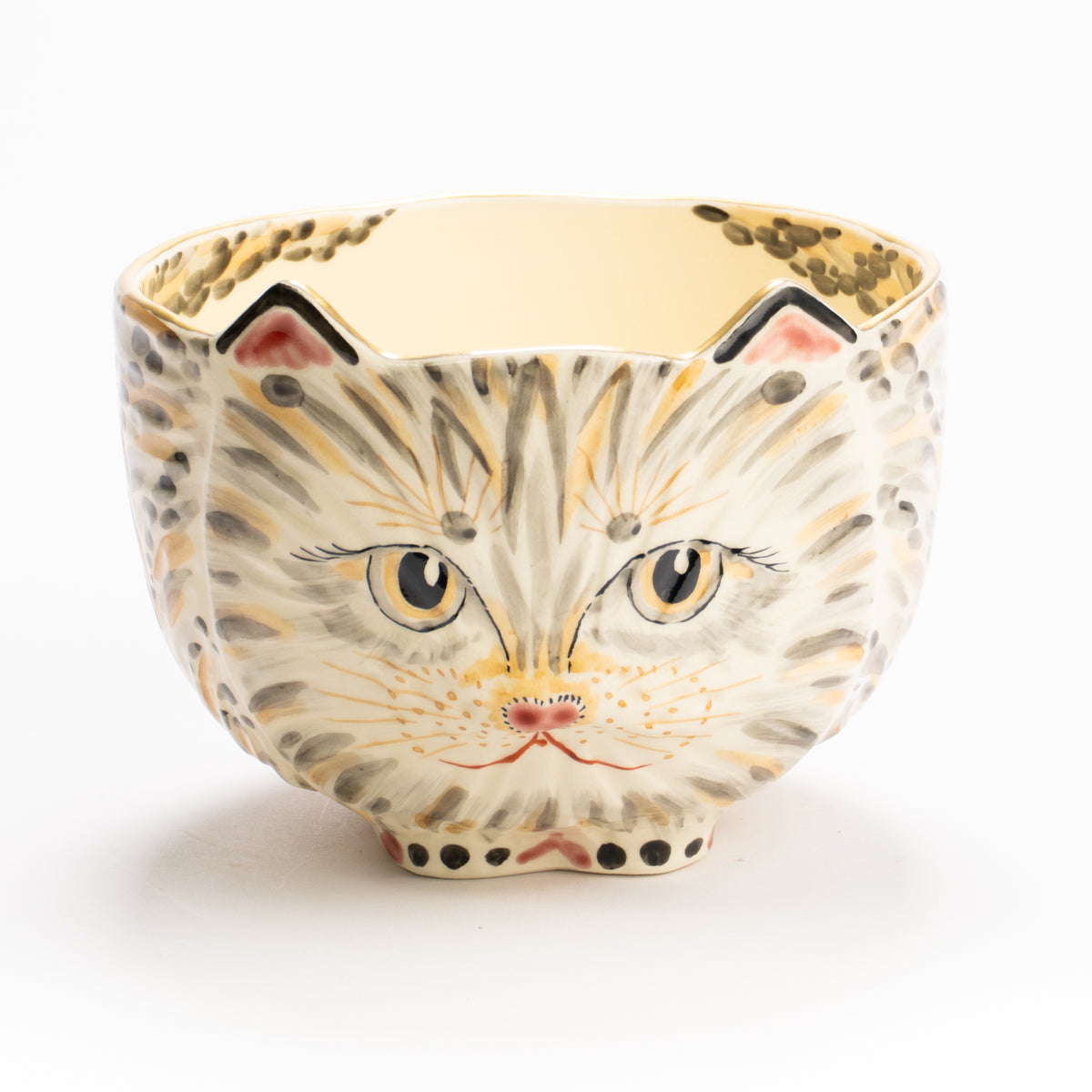 抹茶碗　キジトラ猫　良二 KOTOPOTTER