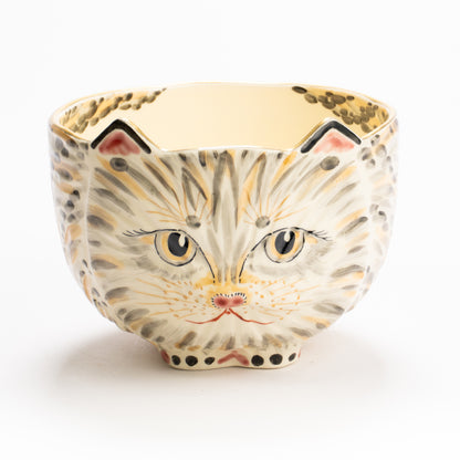 抹茶碗　キジトラ猫　良二 KOTOPOTTER