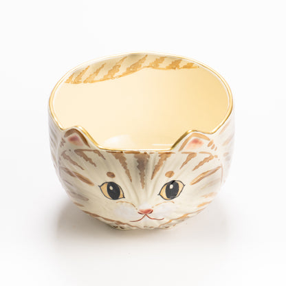 抹茶碗　茶虎猫　良二 KOTOPOTTER