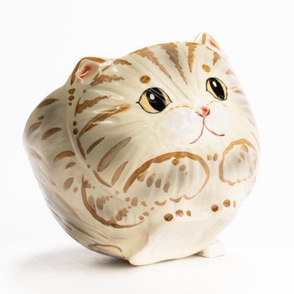 抹茶碗　茶虎猫　良二 KOTOPOTTER