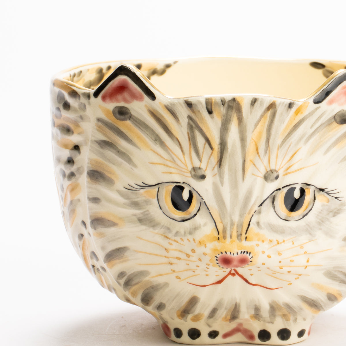 抹茶碗　キジトラ猫　良二 KOTOPOTTER
