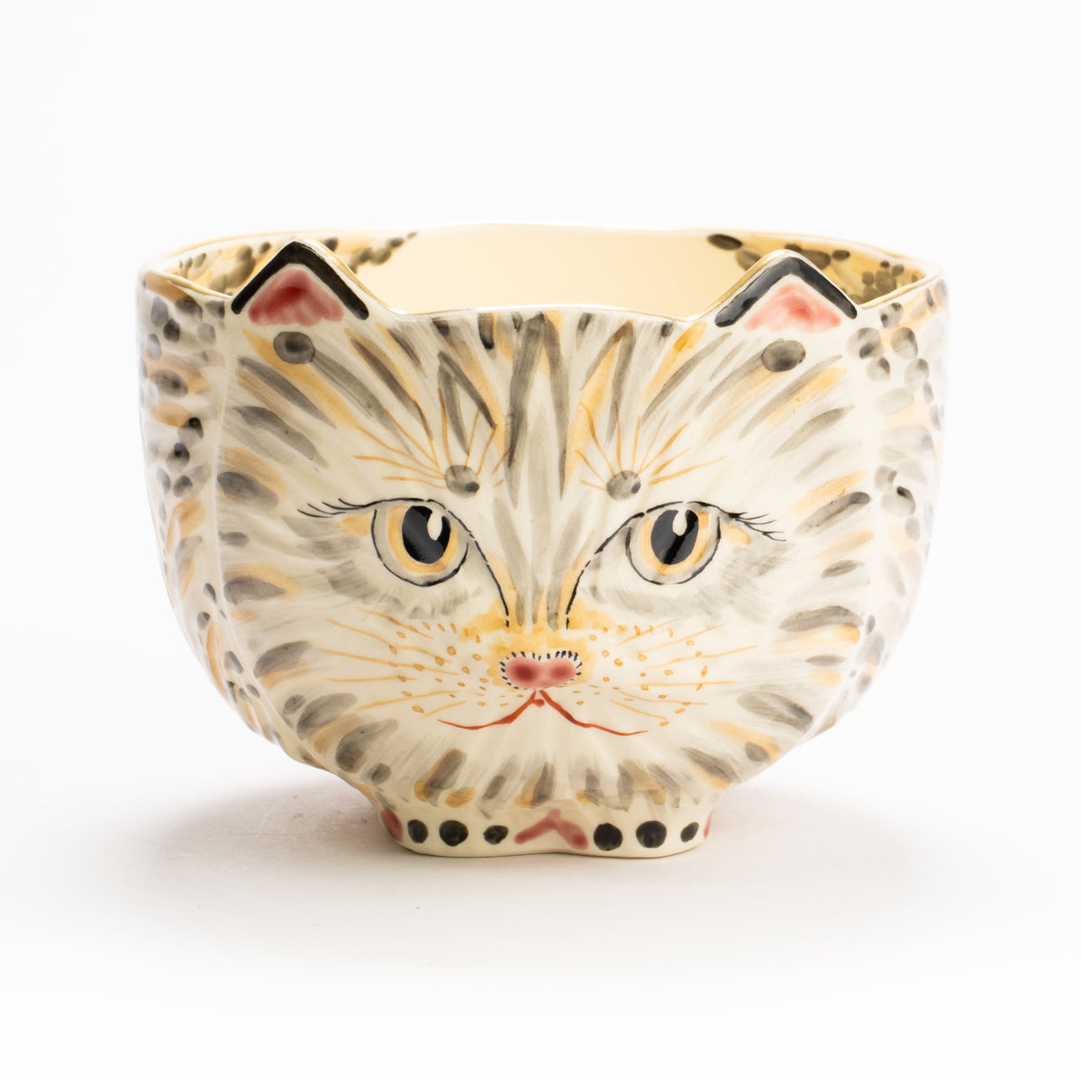抹茶碗　キジトラ猫　良二 KOTOPOTTER
