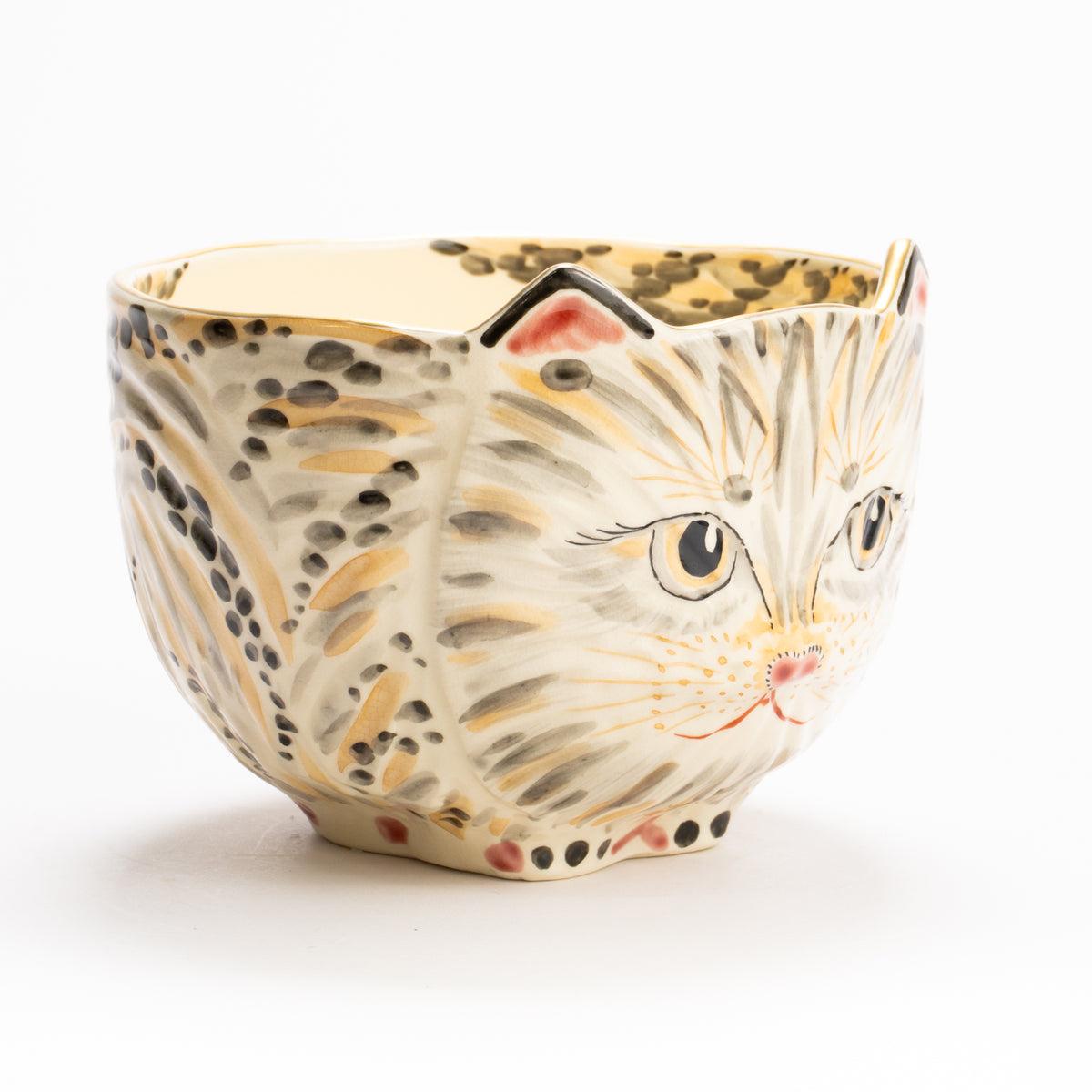 抹茶碗　キジトラ猫　良二 KOTOPOTTER