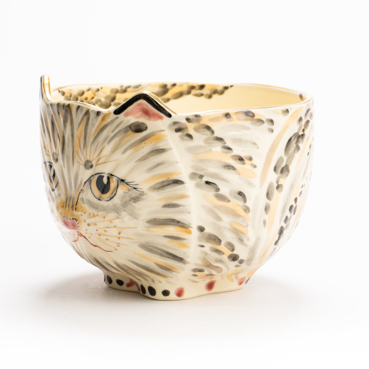 抹茶碗　キジトラ猫　良二 KOTOPOTTER