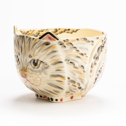 抹茶碗　キジトラ猫　良二 KOTOPOTTER