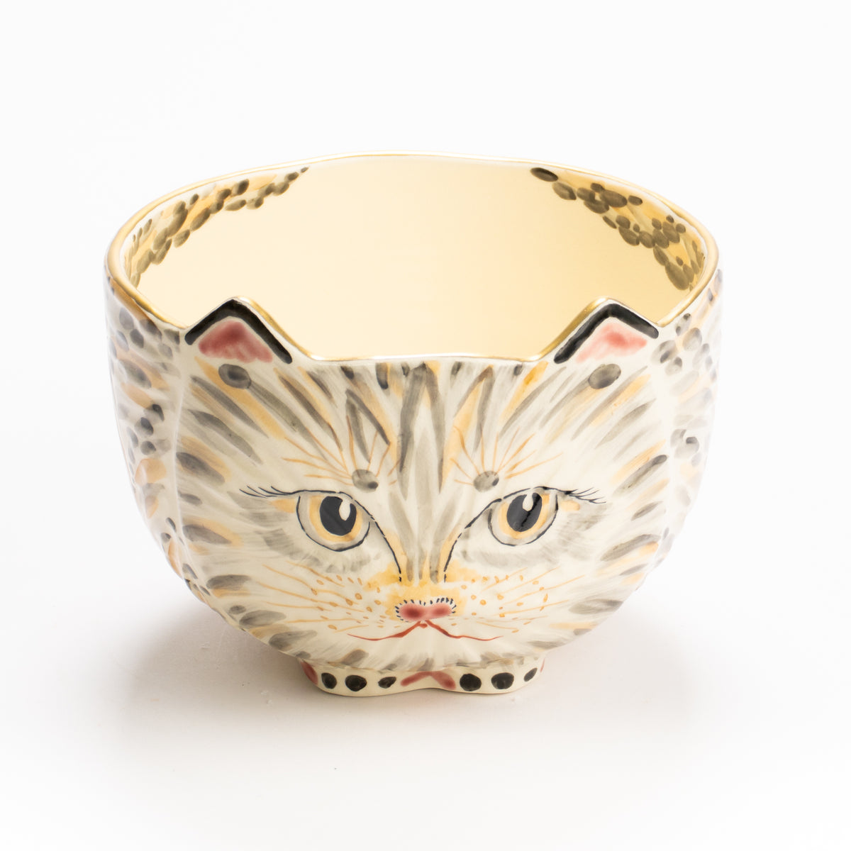 抹茶碗　キジトラ猫　良二 KOTOPOTTER