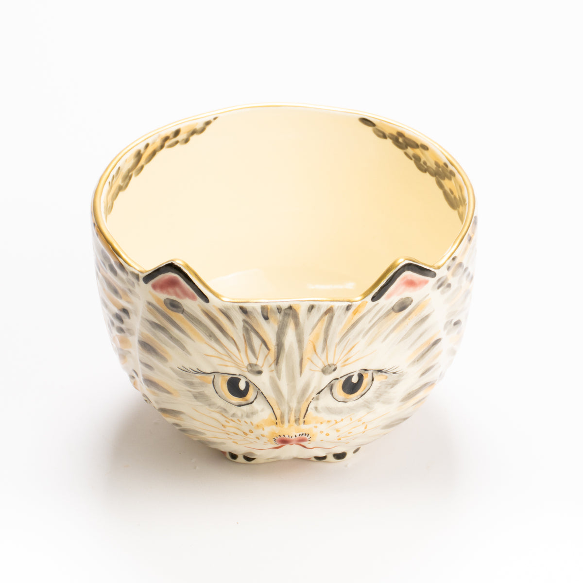 抹茶碗　キジトラ猫　良二 KOTOPOTTER