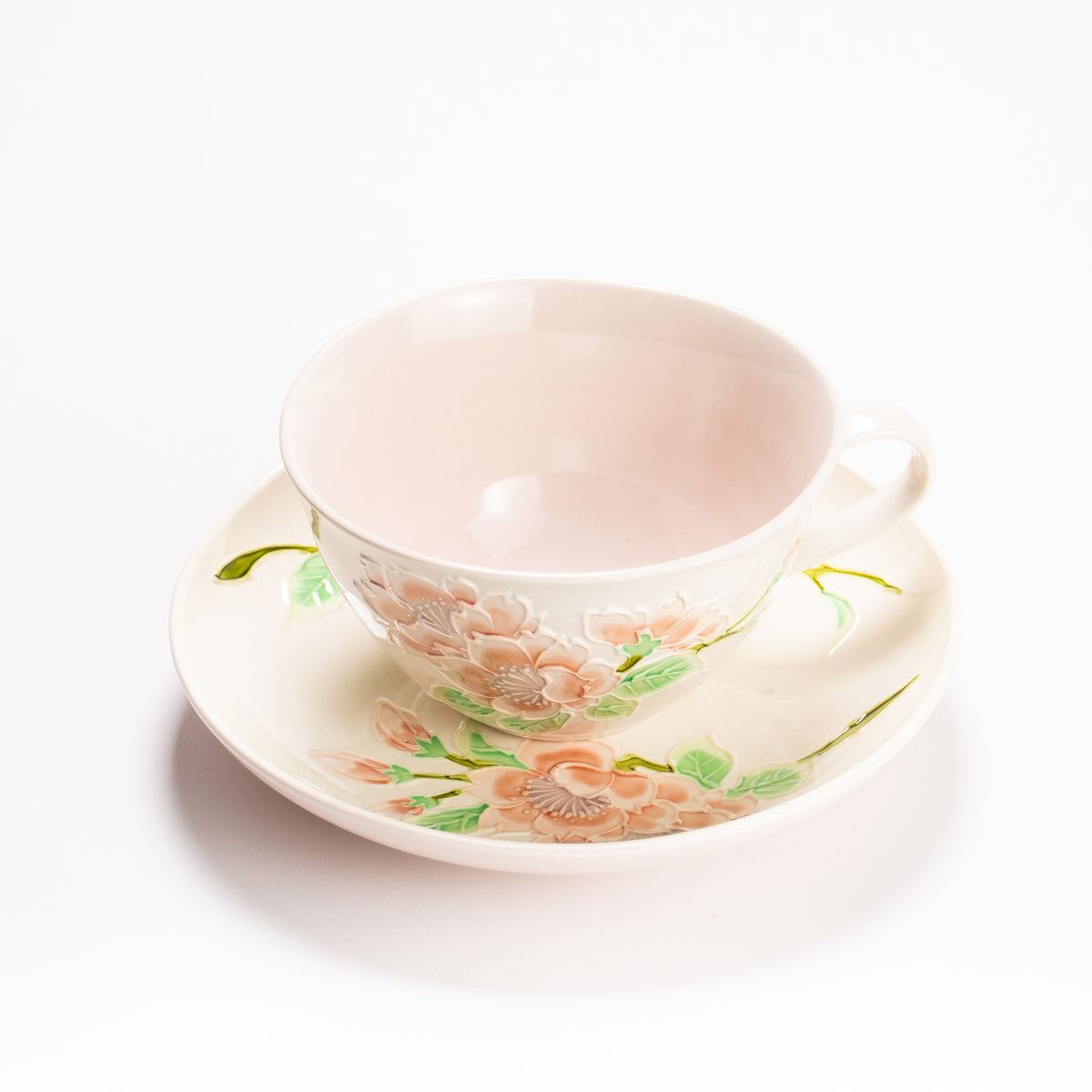 抹茶碗　古代黄交趾"梅に観世水"　一如 (コピー) KOTOPOTTER
