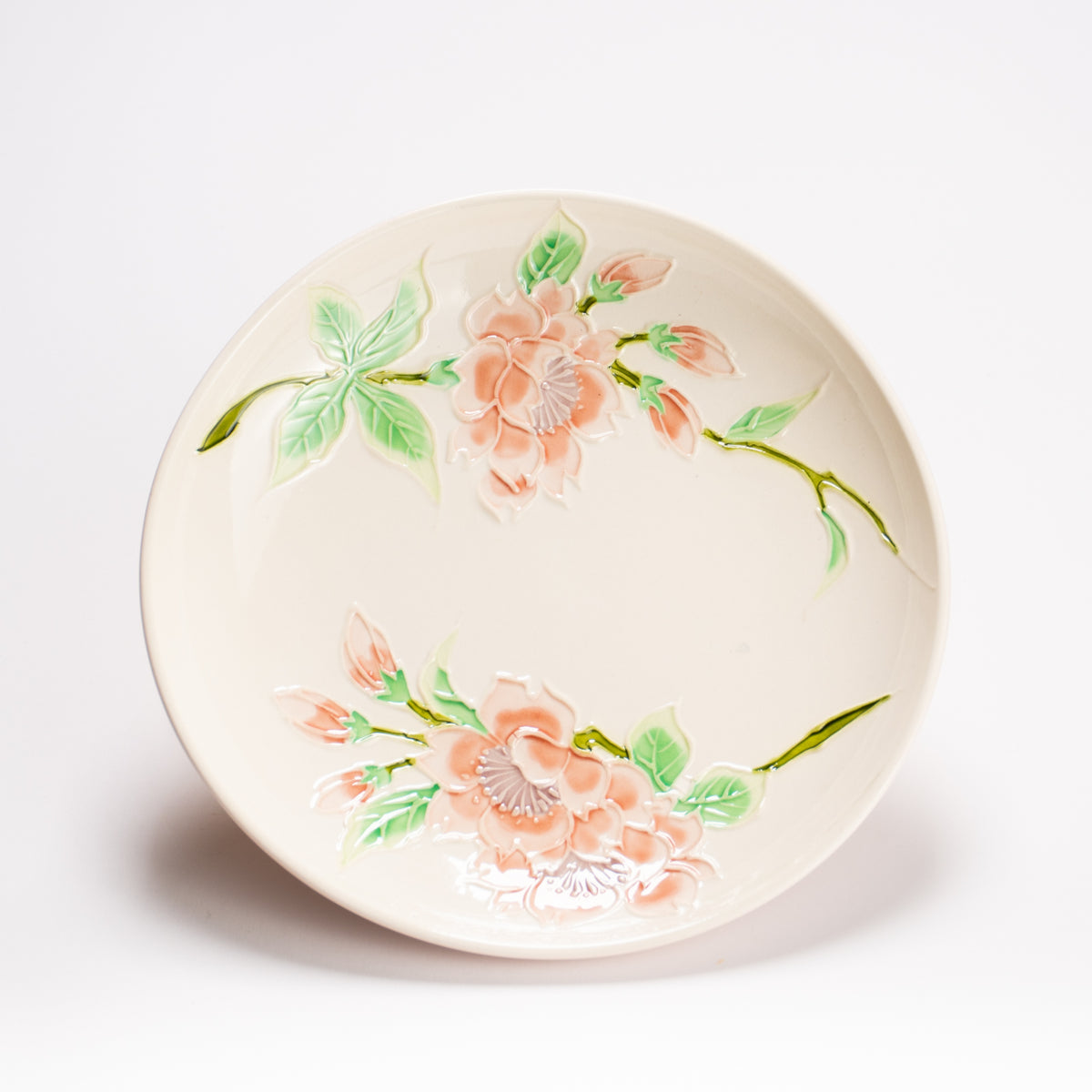 抹茶碗　古代黄交趾"梅に観世水"　一如 (コピー) KOTOPOTTER