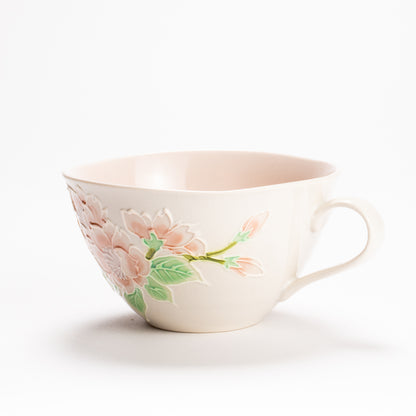 抹茶碗　古代黄交趾"梅に観世水"　一如 (コピー) KOTOPOTTER