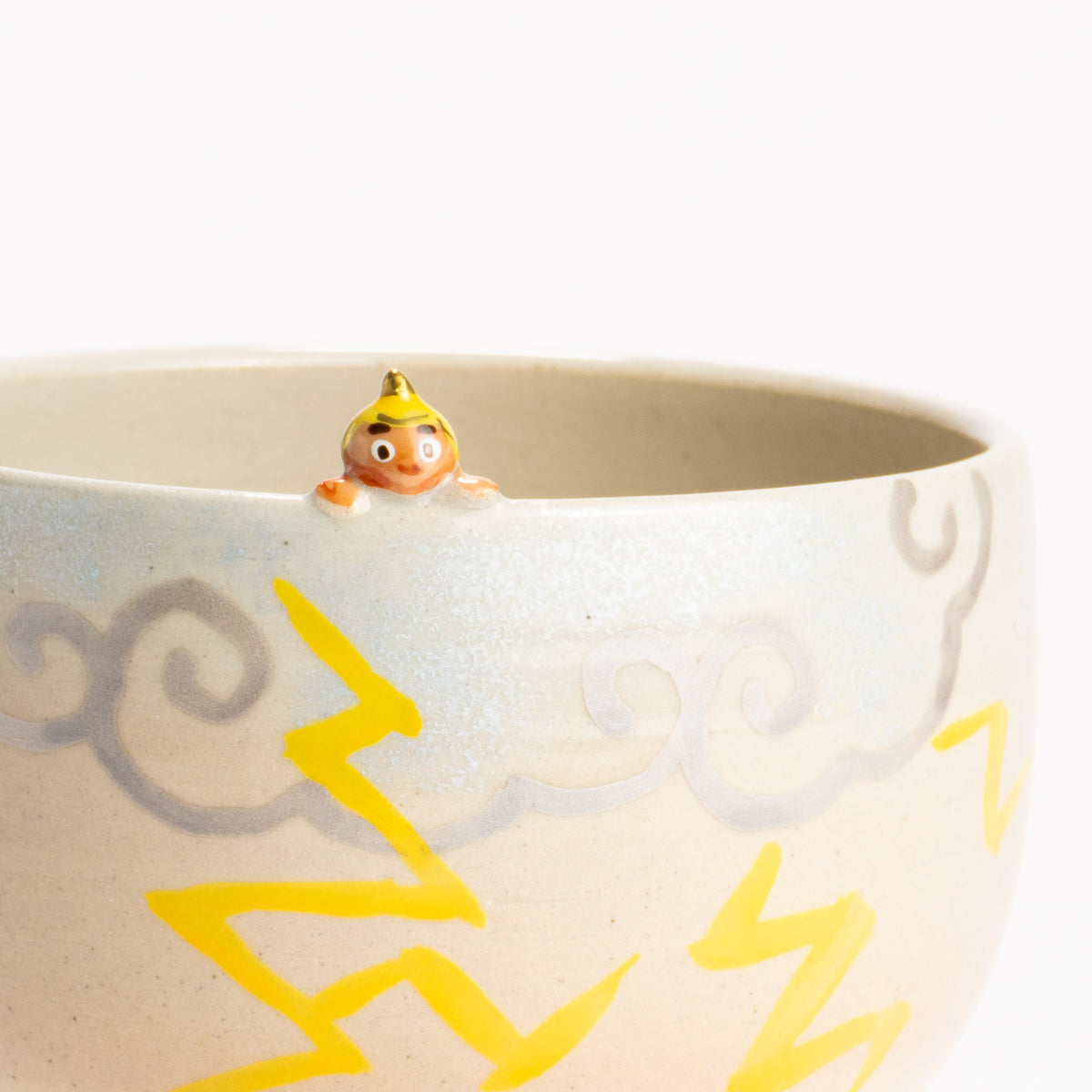 抹茶碗　かみなりさま　峨山 KOTOPOTTER