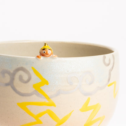 抹茶碗　かみなりさま　峨山 KOTOPOTTER