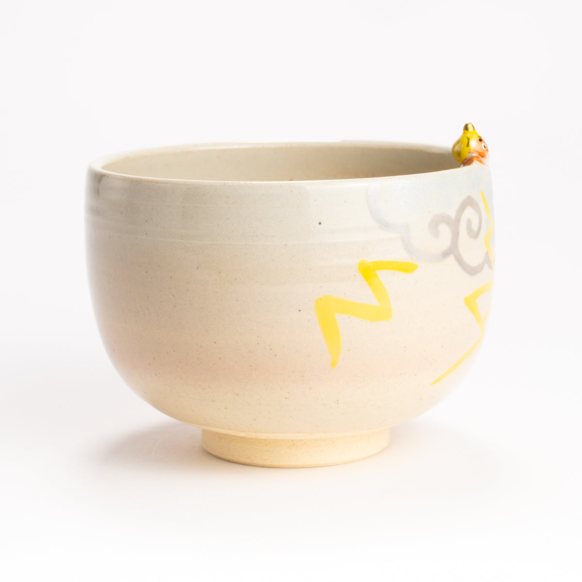 抹茶碗　かみなりさま　峨山 KOTOPOTTER