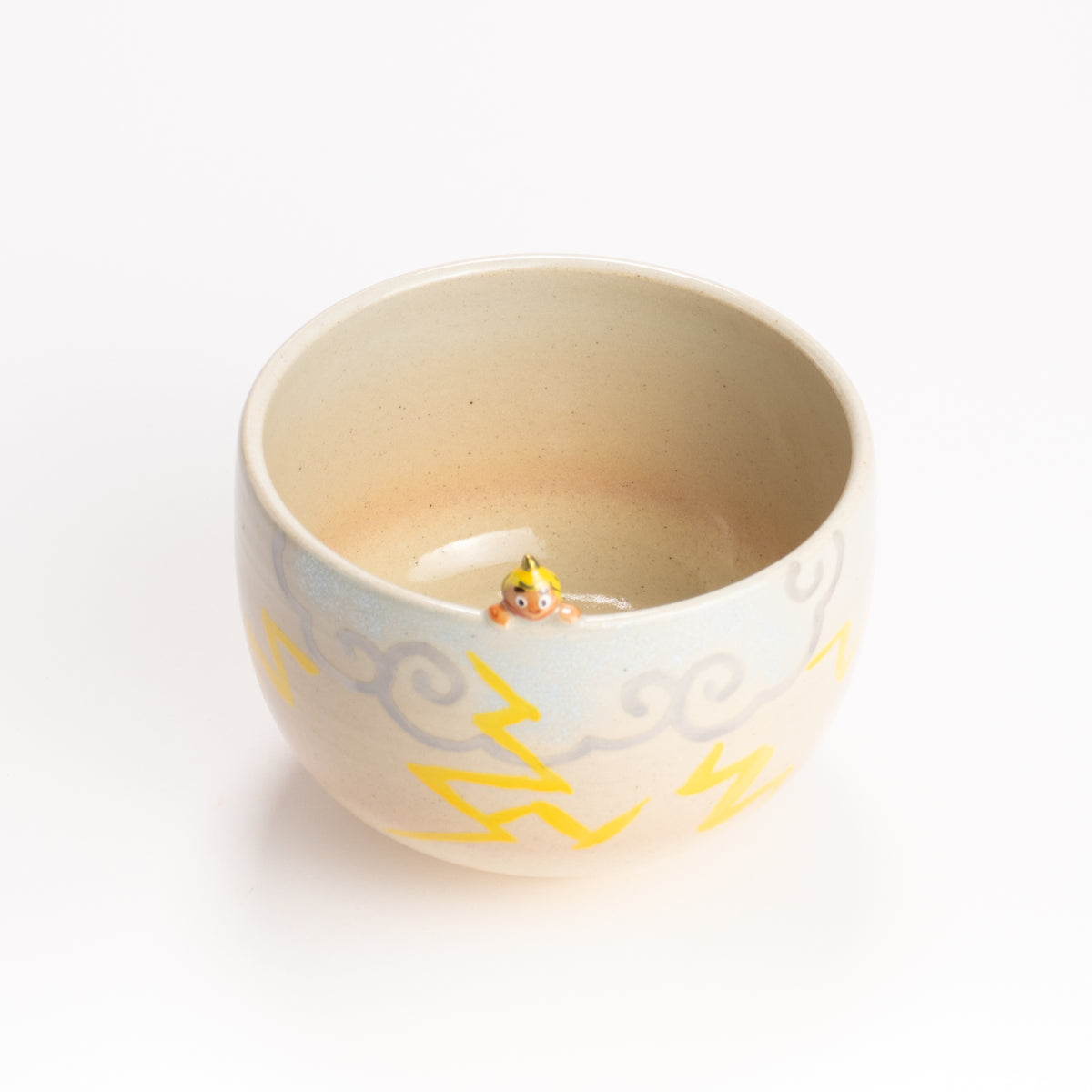 抹茶碗　かみなりさま　峨山 KOTOPOTTER