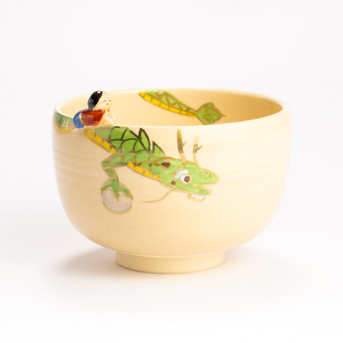 抹茶碗　龍と子　峨山 KOTOPOTTER
