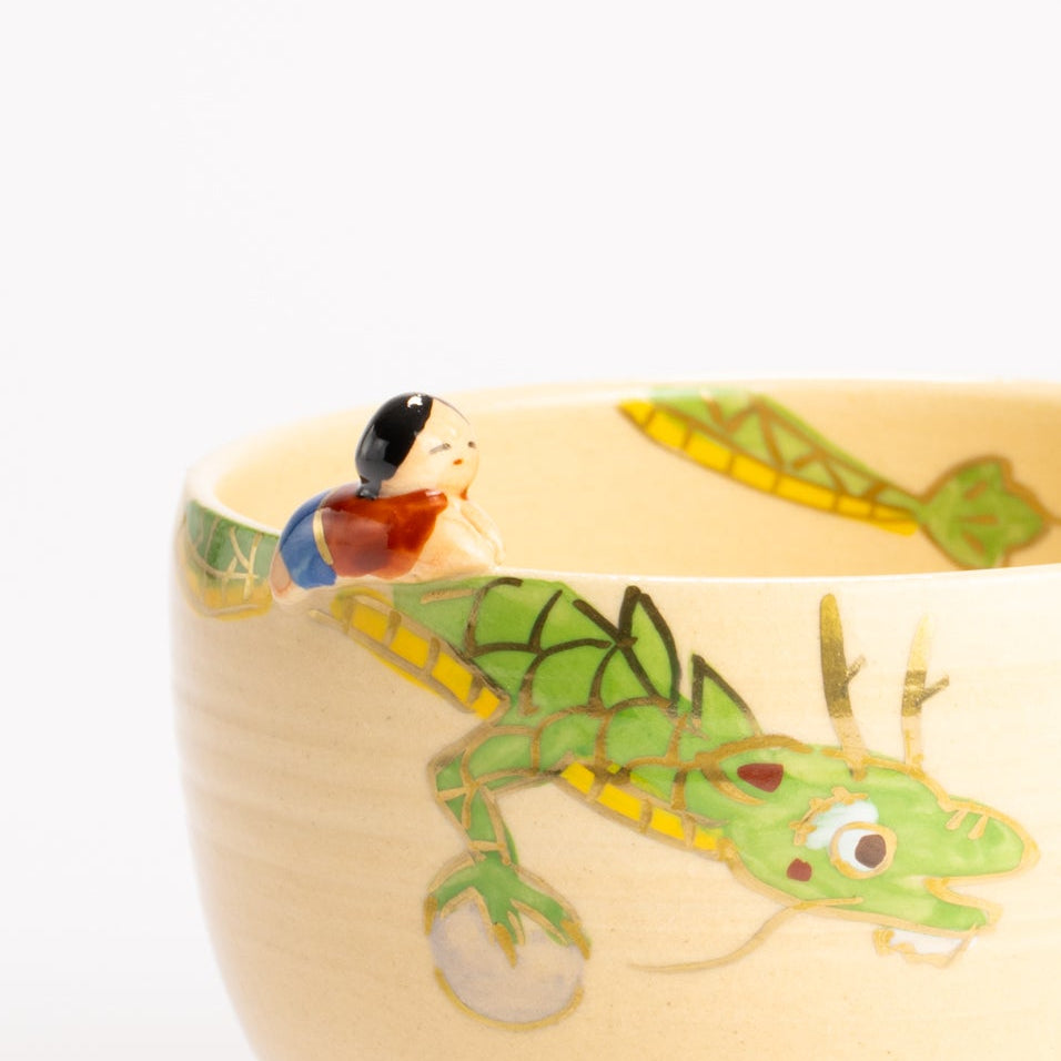 抹茶碗　龍と子　峨山 KOTOPOTTER