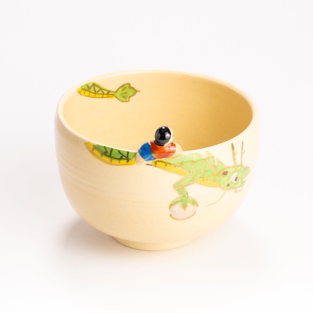 抹茶碗　龍と子　峨山 KOTOPOTTER