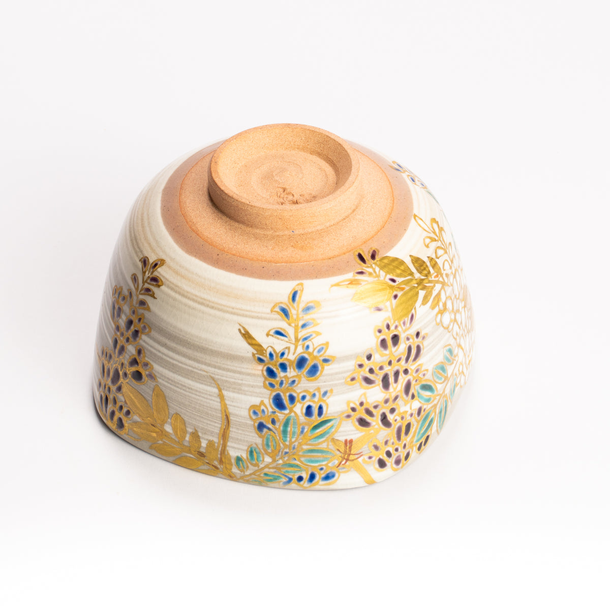 抹茶碗　四方形 藤の絵　宮川香林 KOTOPOTTER