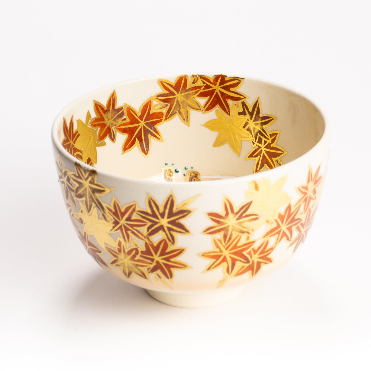 抹茶碗　紅葉に山雀　宮川香林 KOTOPOTTER