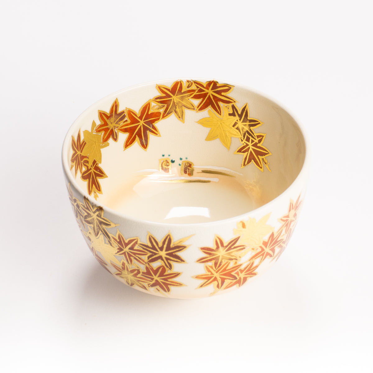 抹茶碗　紅葉に山雀　宮川香林 KOTOPOTTER