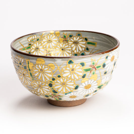 抹茶碗　菊の絵　宮川香林 KOTOPOTTER
