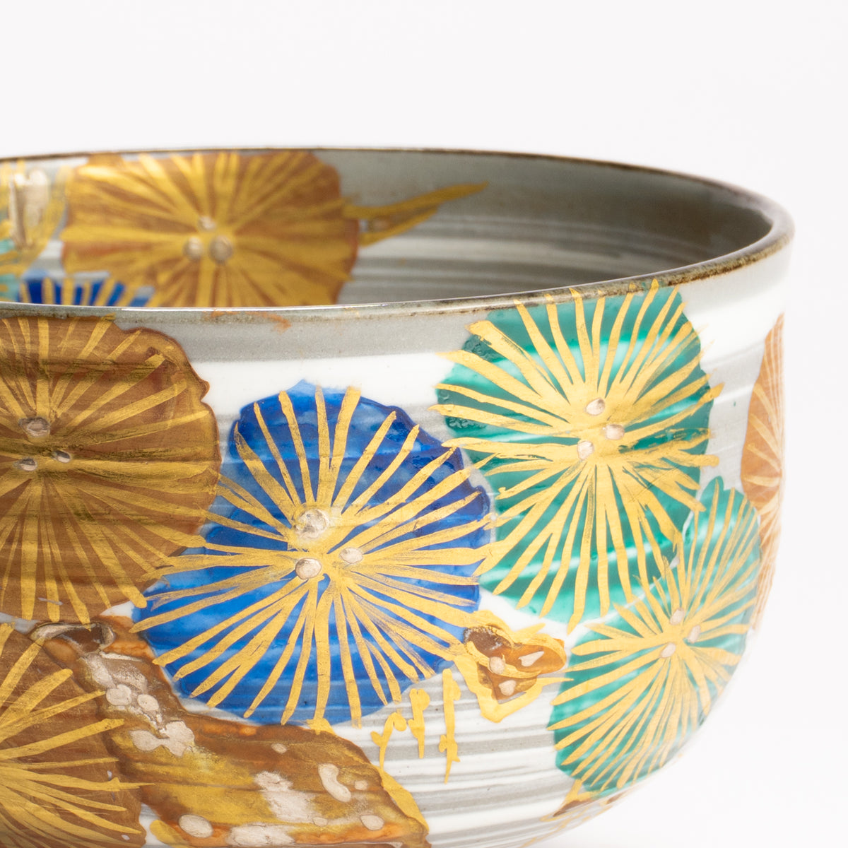 抹茶碗　唐松の絵　宮川香林 KOTOPOTTER