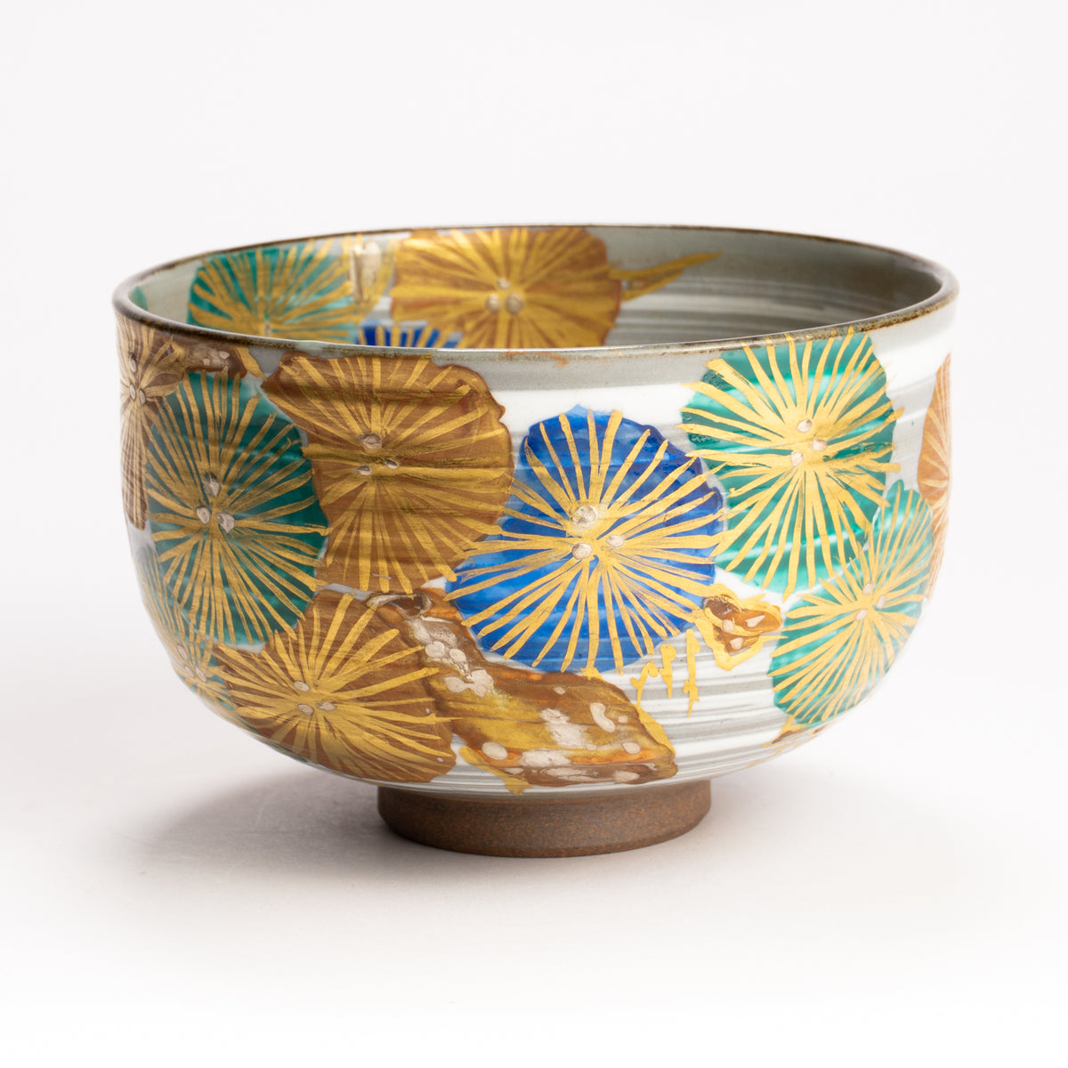 抹茶碗　唐松の絵　宮川香林 KOTOPOTTER