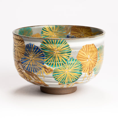 抹茶碗　唐松の絵　宮川香林 KOTOPOTTER