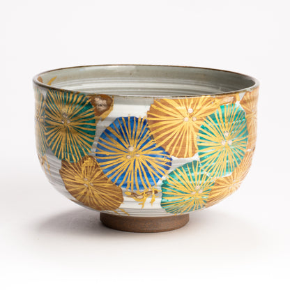 抹茶碗　唐松の絵　宮川香林 KOTOPOTTER