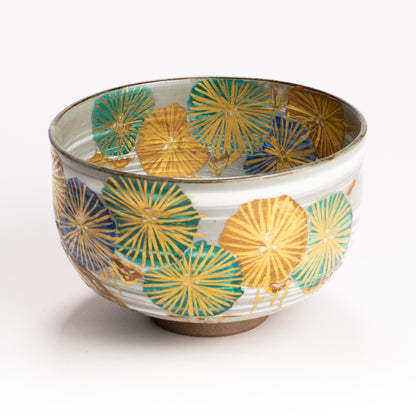 抹茶碗　唐松の絵　宮川香林 KOTOPOTTER