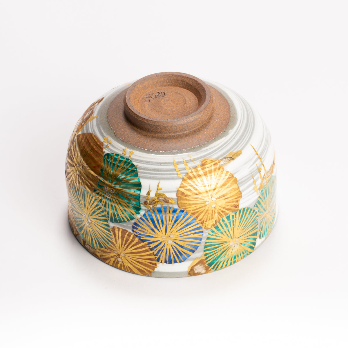 抹茶碗　唐松の絵　宮川香林 KOTOPOTTER