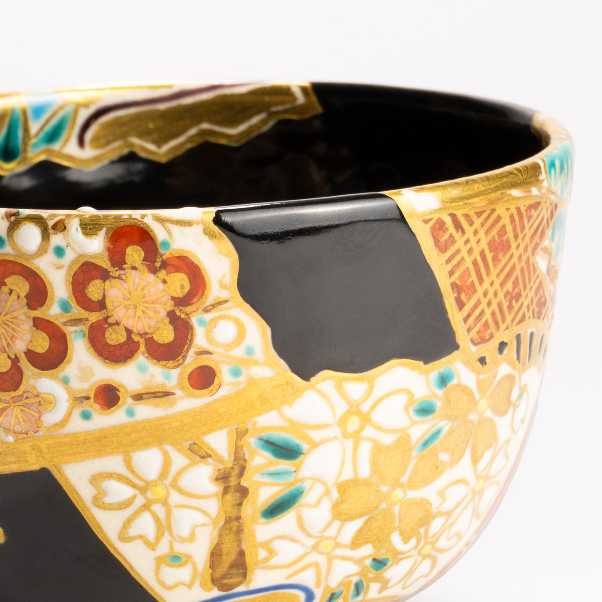 抹茶碗　扇面 四季草花の絵　宮川香林 KOTOPOTTER