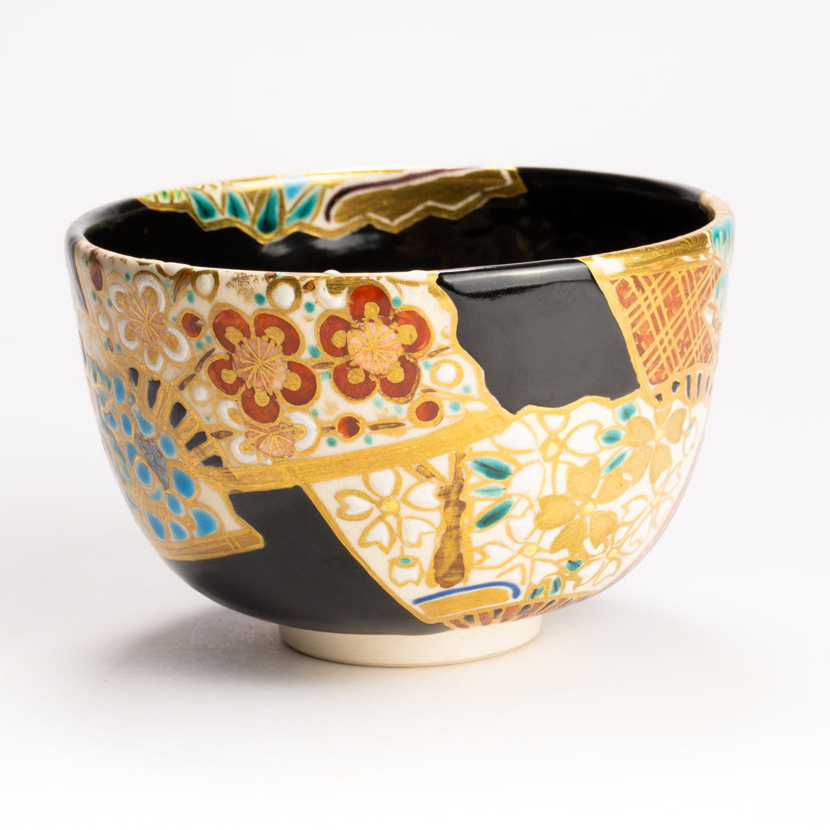抹茶碗　扇面 四季草花の絵　宮川香林 KOTOPOTTER
