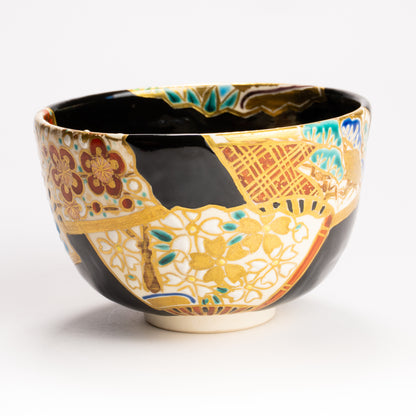 抹茶碗　扇面 四季草花の絵　宮川香林 KOTOPOTTER